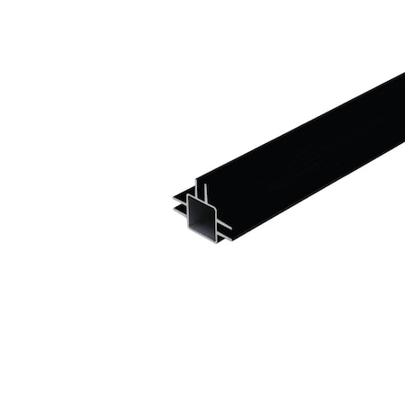 Eztube 3-Way Extended Captive Fin for 1/4in Panel  Black, 24in L x 1in W x 1in H, QR 1 End 100-283S BK 1QR 2